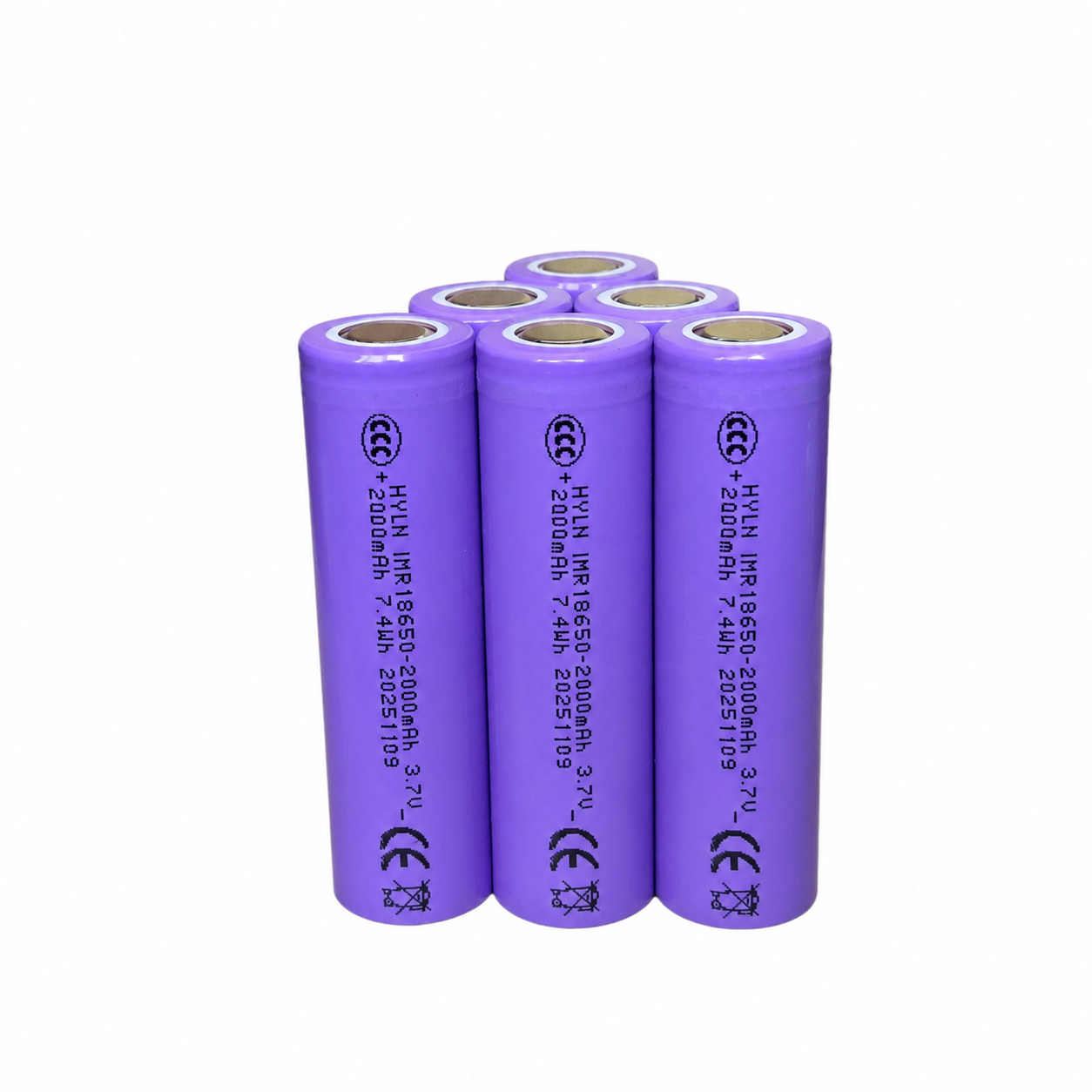  باتری لیتیوم یون hyln سایز 18650 با ظرفیت 2000mah و ضریب تخلیه 10c 