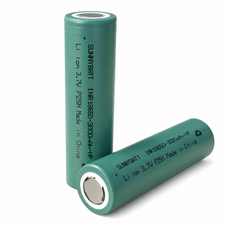 باتری لیتیوم یون sunnybatt سایز 18650 با ظرفیت 3000mah و ضریب تخلیه 10c 